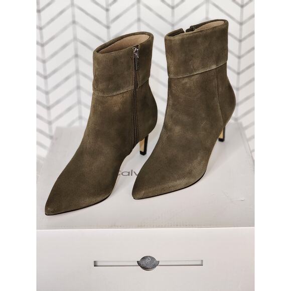 Calvin Klein Women's Genteel Fold Over Stiletto Dress Booties - Picture 1 of 8